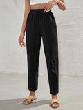  | SHEIN Frenchy High Waist Tie Front Tapered Pants | Pants | Shein | OneHub