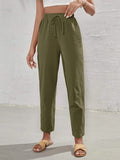  | SHEIN Frenchy High Waist Tie Front Tapered Pants | Pants | Shein | OneHub