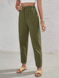  | SHEIN Frenchy High Waist Tie Front Tapered Pants | Pants | Shein | OneHub