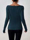  | SHEIN Frenchy Solid Boat Neck Tee | Top | Shein | OneHub
