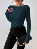  | SHEIN Frenchy Solid Boat Neck Tee | Top | Shein | OneHub