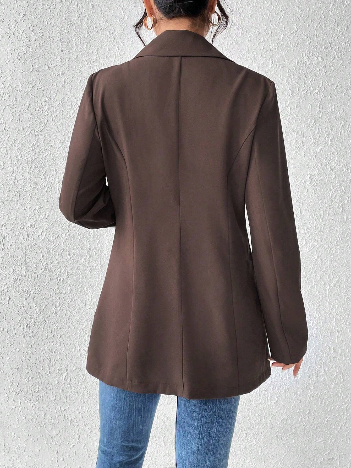  | SHEIN Frenchy Solid Color Lapel Collar Suit Jacket | Blazer | Shein | OneHub