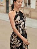  | SHEIN Frenchy Tropical Print Split Thigh Halter Dress | Dress | Shein | OneHub