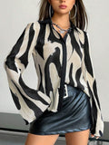  | SHEIN ICON Allover Print Flounce Sleeve Spring Shirt | Shirt | Shein | OneHub