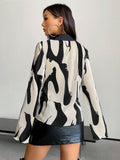  | SHEIN ICON Allover Print Flounce Sleeve Spring Shirt | Shirt | Shein | OneHub