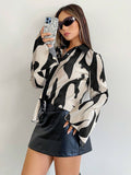  | SHEIN ICON Allover Print Flounce Sleeve Spring Shirt | Shirt | Shein | OneHub