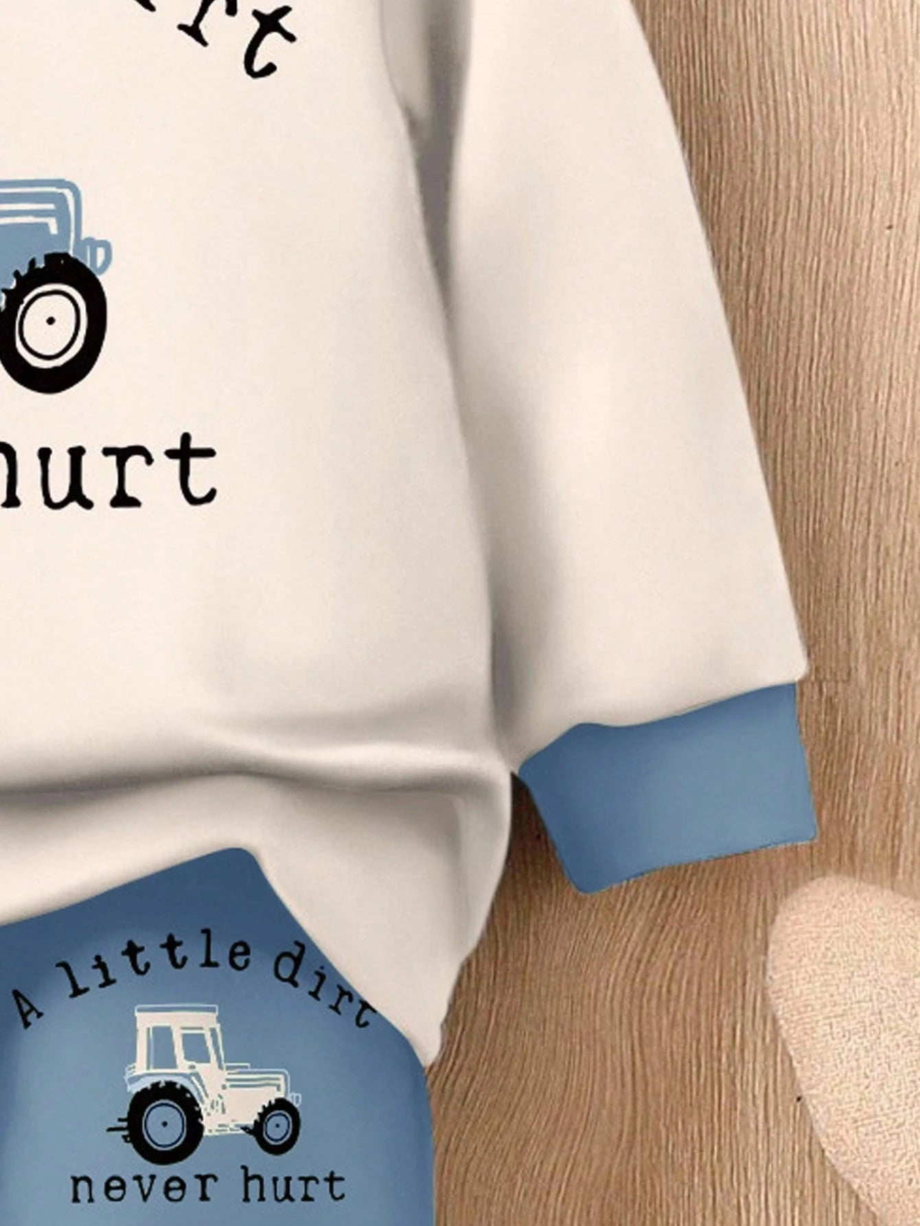 SHEIN Infant Boys Casual Loose Comfy Knit Soft Hoodie & Pants Set