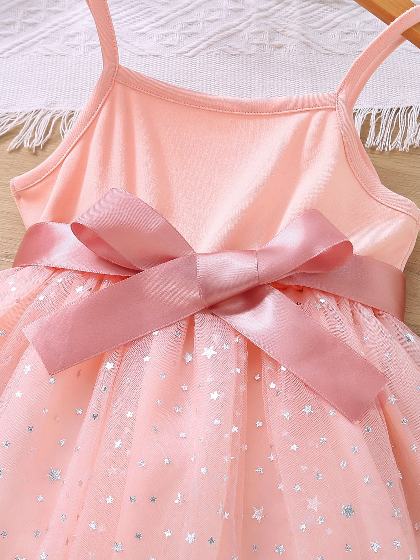  | SHEIN Kids CHARMNG Young Girl Star Print Mesh Overlay Belted Cami Dress | Dress | Shein | OneHub