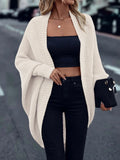 SHEIN LUNE Batwing Sleeve Duster Cardigan Fall Winter Cloth For Women