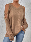  | SHEIN LUNE Cold Shoulder Chain Detail Sweater | Sweater | Shein | OneHub