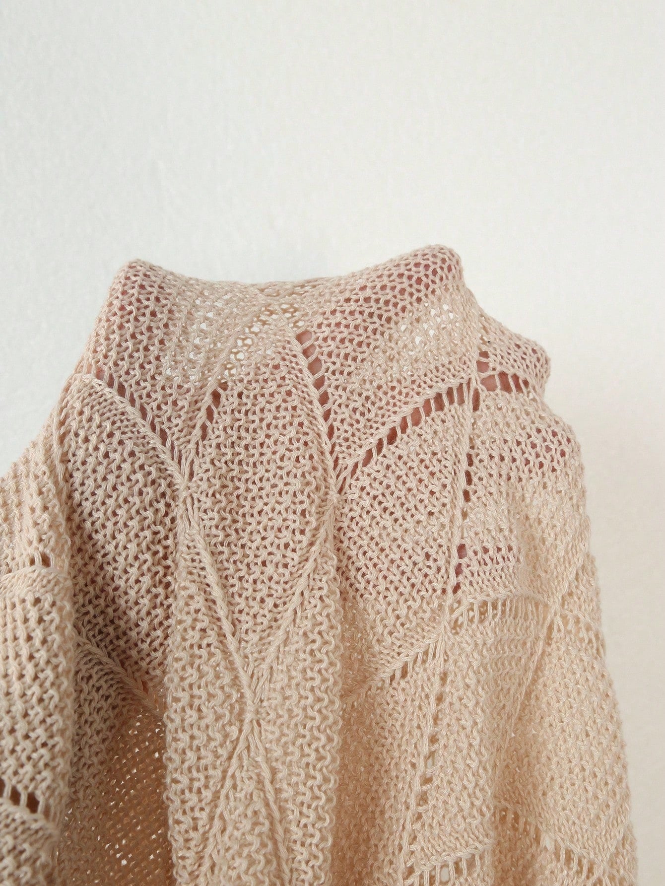  | SHEIN LUNE Hollow Design Batwing Sleeve Casual Loose Knit Cardigan, Suitable For Vacation, Beach, Music Festival | Sweater | Shein | OneHub