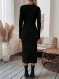  | SHEIN LUNE Ruched Twist Front Cut Out Sweater Dress | Dress | Shein | OneHub