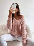  | SHEIN LUNE Solid Cable Knit Sweater | Top | Shein | OneHub
