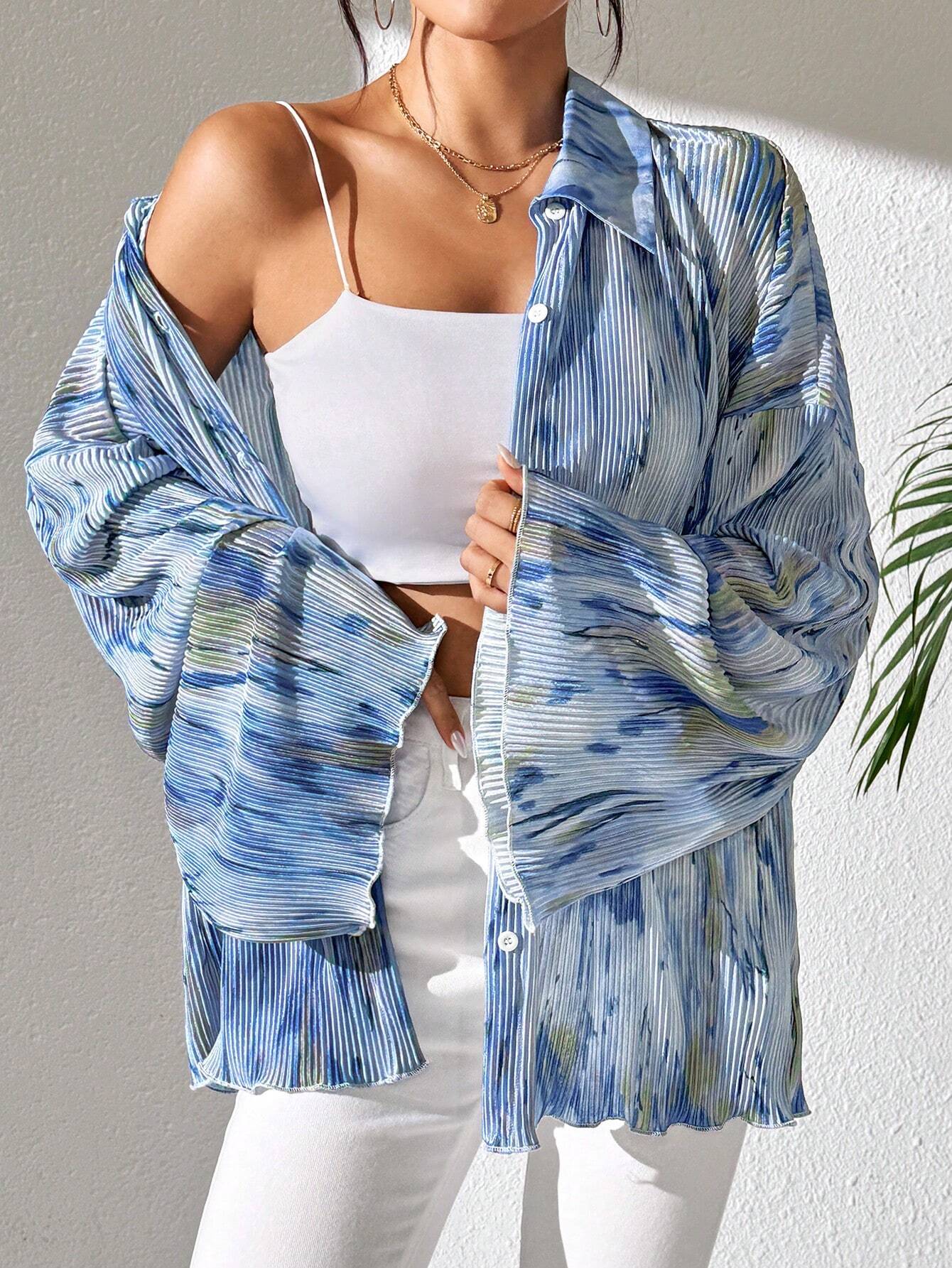  | SHEIN LUNE Women's Random Floral Print Bell Sleeve Blouse, Spring Autumn Women Shirt,Long Sleeve Tops | Blouse | Shein | OneHub