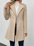  | SHEIN LUNE Women's Single-breasted Long Sleeve Woolen Coat | Blazer | Shein | OneHub