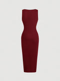  | SHEIN MOD Ladies' Square Neckline Pleated Bodycon Dress | Dress | Shein | OneHub