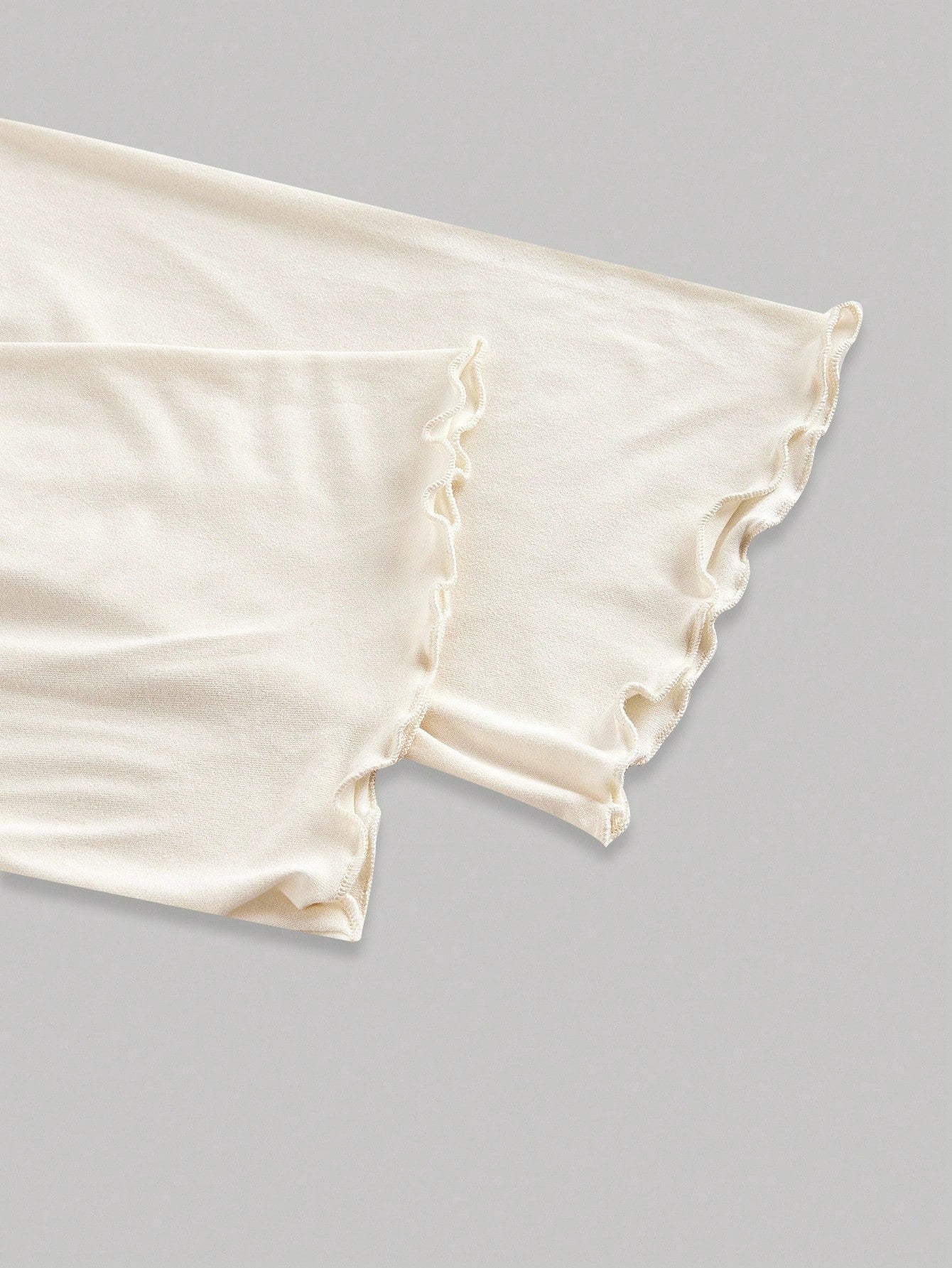 SHEIN MOD Women's Casual Versatile Scoop Neck Flare Sleeve Apricot T-Shirt,Fall & Winter For Women ,Back To School,Country Concert,Homecoming,Business Casual Woman,Works For Women,Boho,Teacher, Ruched Top, Long Sleeve Top, Cowl Neck Top,Fall Tops