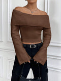  | SHEIN MOOSTA Off-Shoulder Casual All-Match Sweater | Sweater | Shein | OneHub