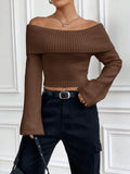  | SHEIN MOOSTA Off-Shoulder Casual All-Match Sweater | Sweater | Shein | OneHub