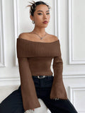  | SHEIN MOOSTA Off-Shoulder Casual All-Match Sweater | Sweater | Shein | OneHub