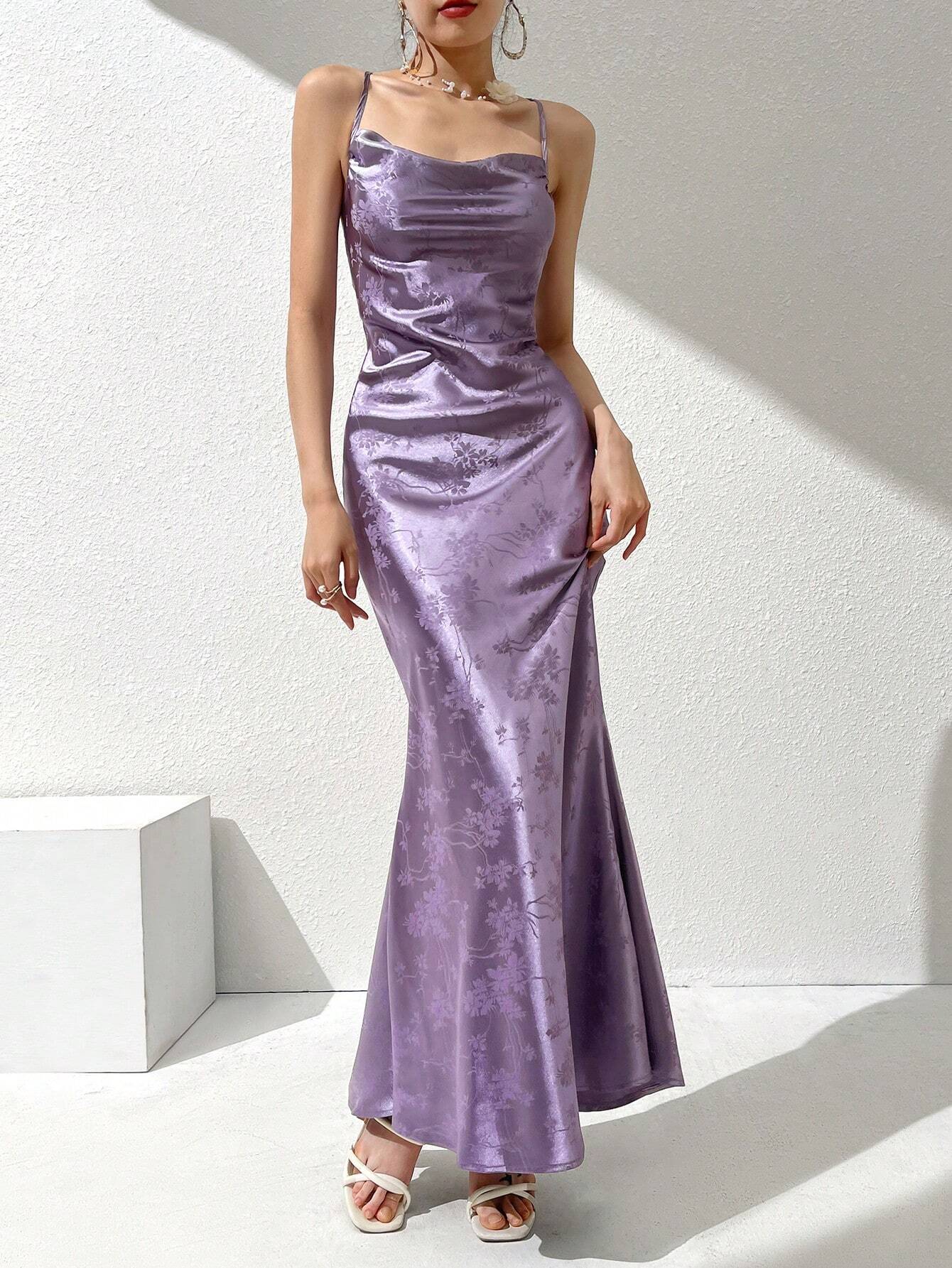  | SHEIN Modely 2pcs Women's Solid Color Mesh Flare Sleeve Jacket & Floral Print Dress Simple Daily Outfit Set | Dress | Shein | OneHub