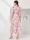  | SHEIN Modely Allover Floral Print Puff Sleeve Belted Dress | Dress | Shein | OneHub