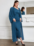  | SHEIN Modely Batwing Sleeve Coat & One Shoulder Ruched Dress | Dress | Shein | OneHub