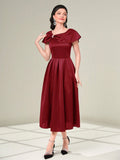  | SHEIN Modely Burgundy Red Twist Front Fold Pleated Dress Maxi Women Outfit Long Evening Dresses | Dress | Shein | OneHub