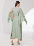 | SHEIN Modely Cloak Sleeve Knot Side Green Modest Dress | Dress | Shein | OneHub