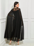  | SHEIN Modely Contrast Lace Cloak Sleeve Split Back Dress | Dress | Shein | OneHub