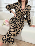  | SHEIN Modely Fashionable Leopard Print Wraparound Dress With Tie For Spring And Summer | Dress | Shein | OneHub
