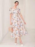  | SHEIN Modely Floral Print Puff Sleeve Dress | Dress | Shein | OneHub