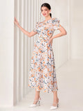  | SHEIN Modely Floral Print Puff Sleeve Dress | Dress | Shein | OneHub
