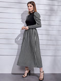  | SHEIN Modely Mock Neck Leg-of-mutton Sleeve Houndstooth Dress | Dress | Shein | OneHub