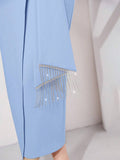  | SHEIN Modely Puff Sleeve Draped Side Wrap Hem Dress | Dress | Shein | OneHub