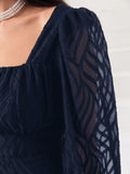  | SHEIN Modely Square Neck Flounce Sleeve A-line Dress | Dress | Shein | OneHub