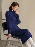  | SHEIN Modely Turtle Neck Gigot Sleeve Belted Sweater Dress | Dress | Shein | OneHub