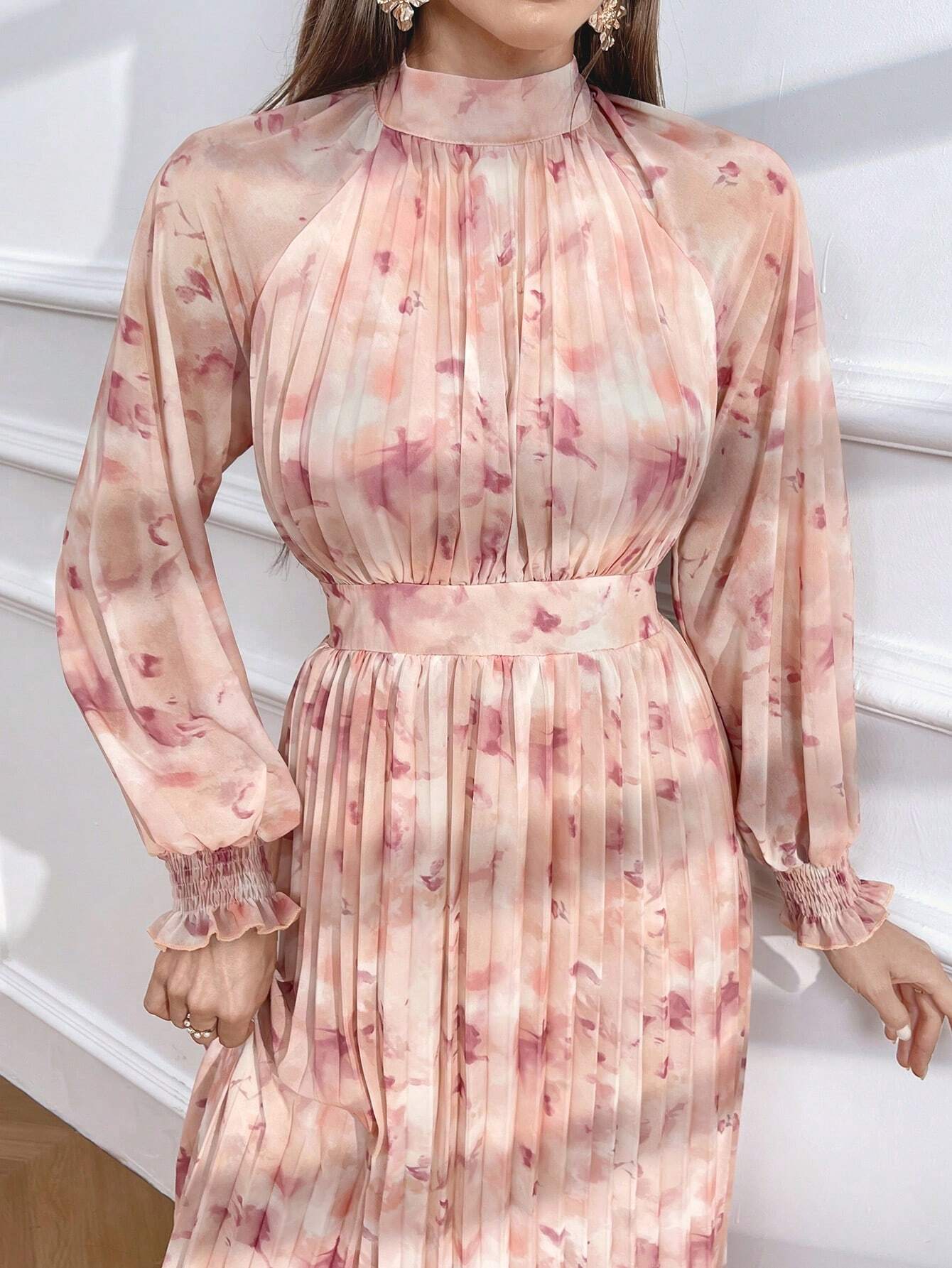 SHEIN Modely Women Fashionable Floral Print Elegant Versatile Dress