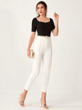  | SHEIN Mulvari Sweetheart Neck Ringer Tee | Top | Shein | OneHub