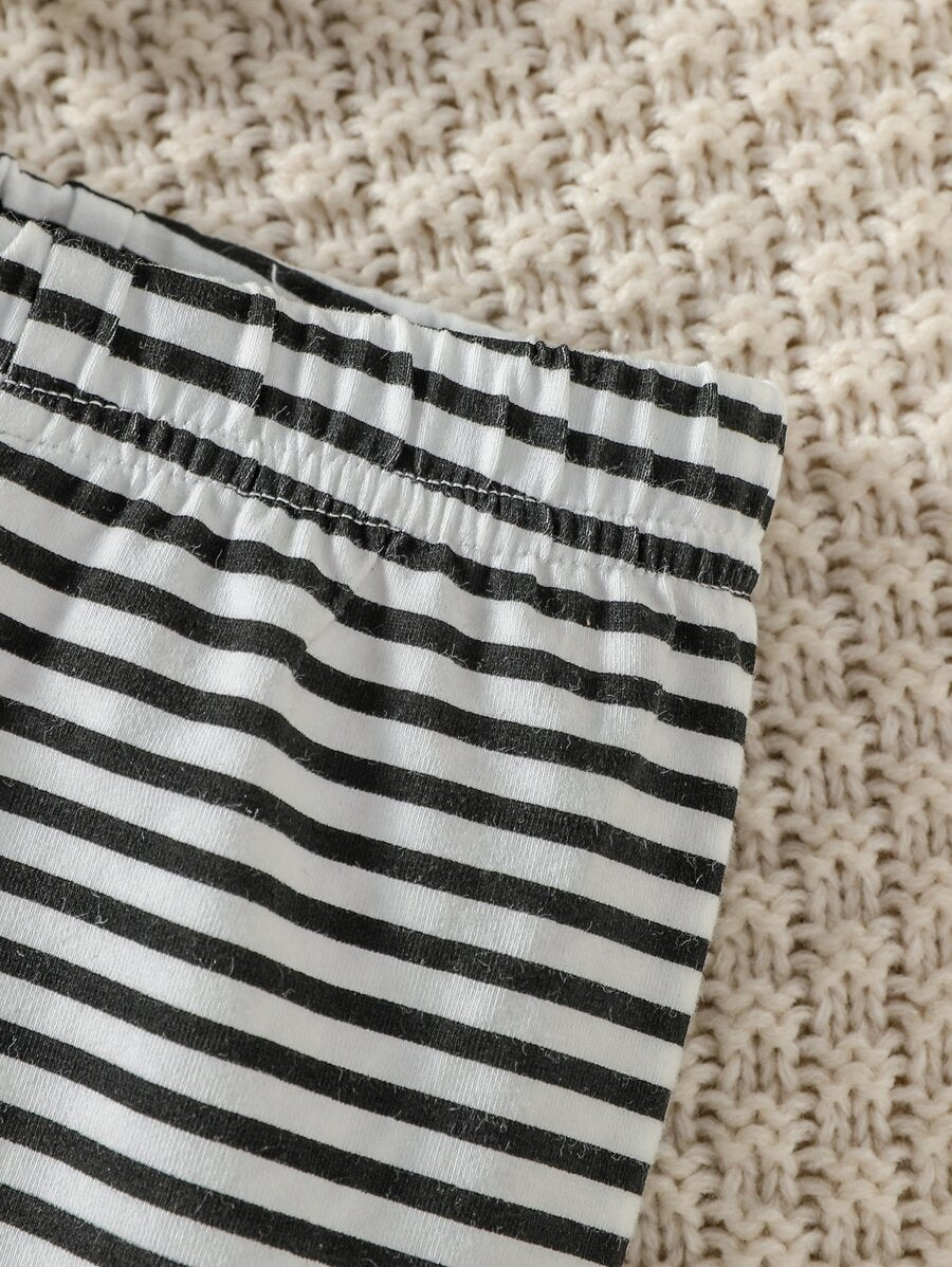  | SHEIN Newborn Baby Boy Cartoon Embroidery Bodysuit & Striped Pants | Bodysuit | Shein | OneHub