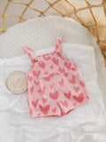  | SHEIN Newborn Baby Girls Cute Versatile Pink Heart Playsuit For Summer | Dress | Shein | OneHub