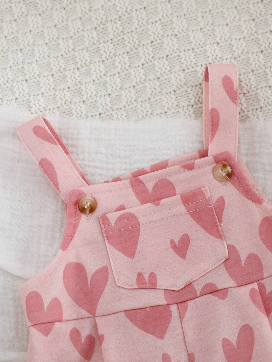  | SHEIN Newborn Baby Girls Cute Versatile Pink Heart Playsuit For Summer | Dress | Shein | OneHub