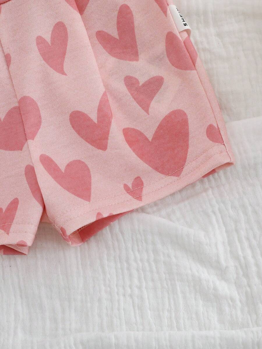  | SHEIN Newborn Baby Girls Cute Versatile Pink Heart Playsuit For Summer | Dress | Shein | OneHub