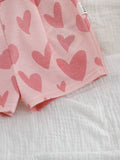  | SHEIN Newborn Baby Girls Cute Versatile Pink Heart Playsuit For Summer | Dress | Shein | OneHub