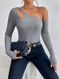  | SHEIN Privé Asymmetrical Neck Cut Out Sweater | Top | Shein | OneHub