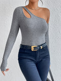  | SHEIN Privé Asymmetrical Neck Cut Out Sweater | Top | Shein | OneHub