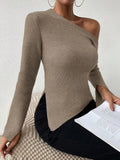  | SHEIN Priv̩ Asymmetrical Neck Split Sleeve Sweater | Sweater | Shein | OneHub