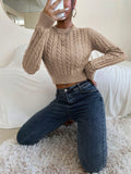  | SHEIN Priv̩ Cable Knit Crop Sweater | Top | Shein | OneHub