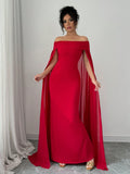  | SHEIN Privé Christmas Red Elegant Sexy Off Shoulder Cinched Waist Mermaid Dress | Dress | Shein | OneHub