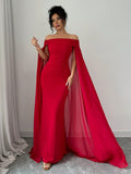  | SHEIN Privé Christmas Red Elegant Sexy Off Shoulder Cinched Waist Mermaid Dress | Dress | Shein | OneHub